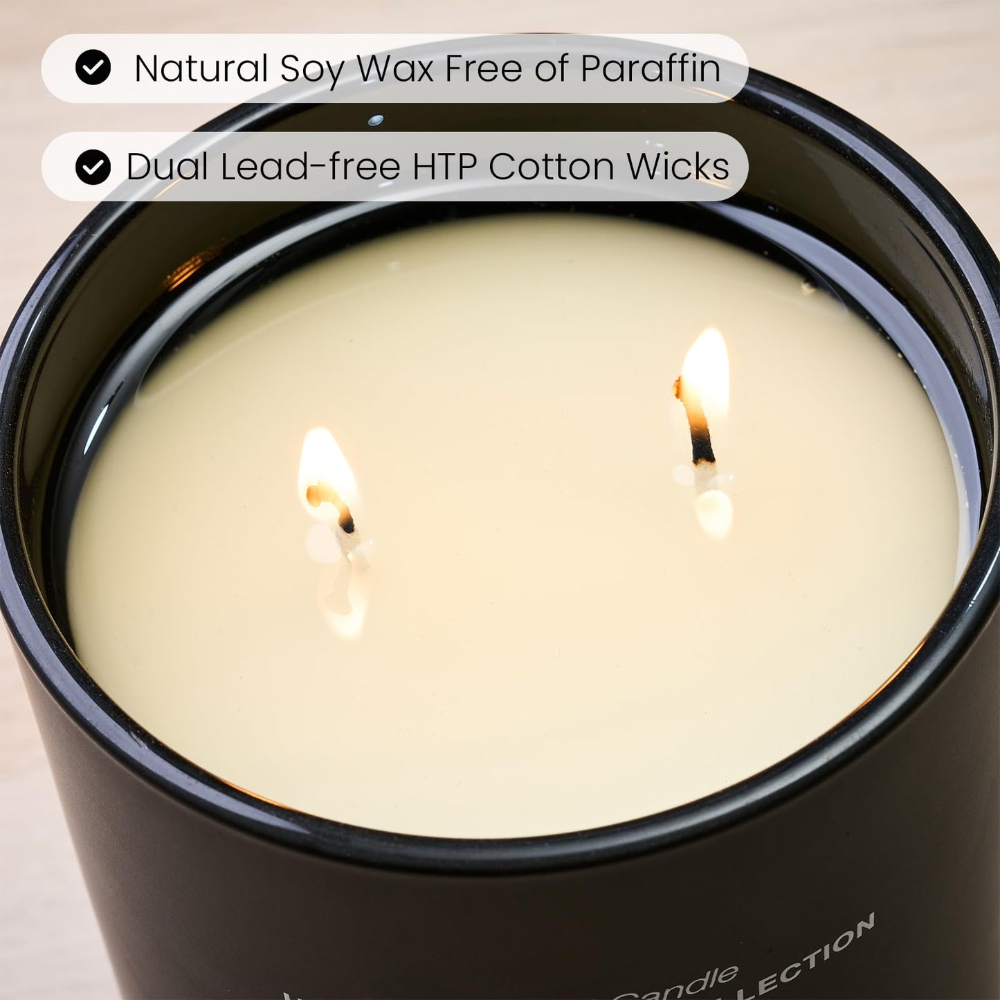 M&SENSE Natural Soy Large Candle| Bamboo Stream | 16.6 oz, 95H Burn | Mini Spring Scented Candles for Relaxation, Meditation, Home Décor | for Bedroom, Office, Party