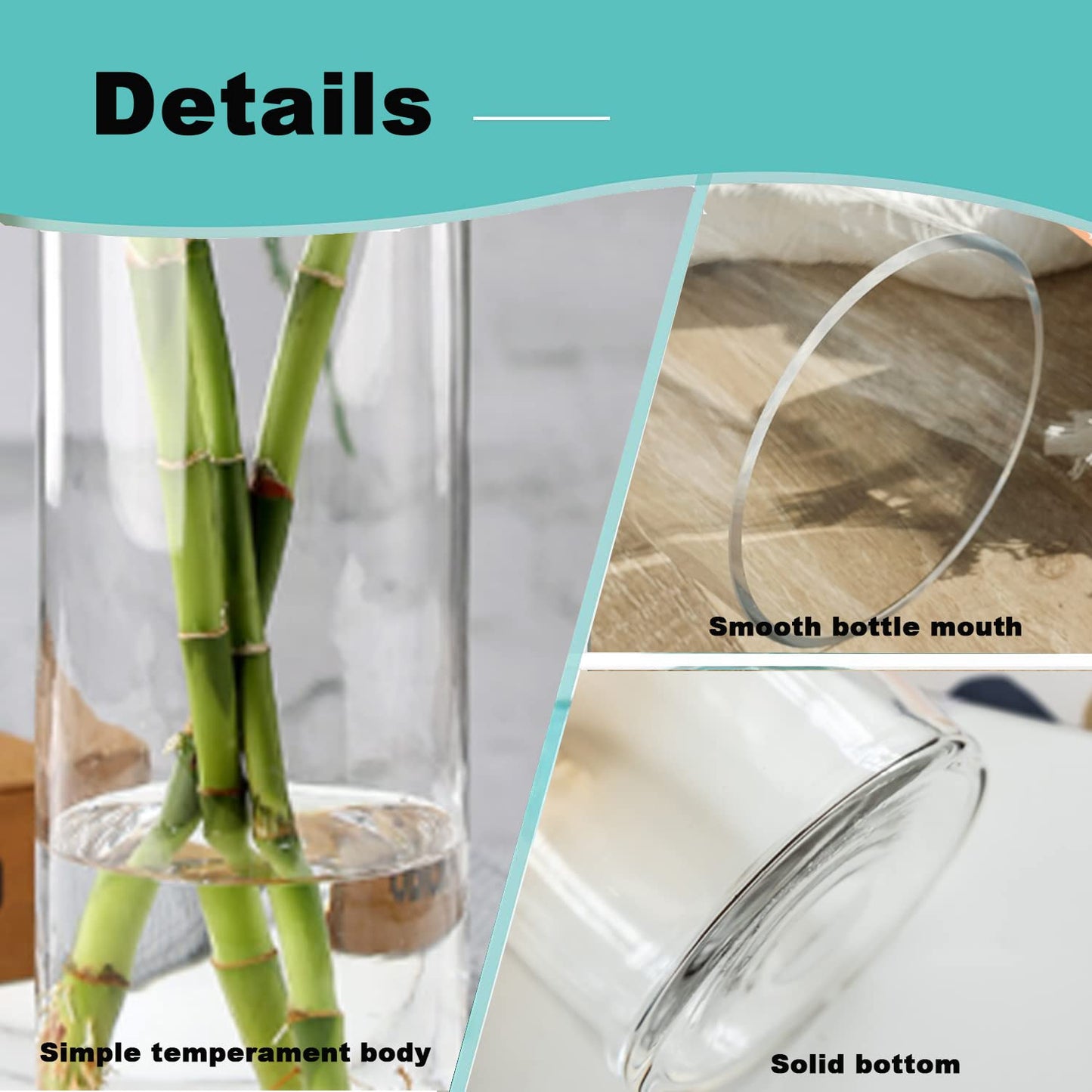 EylKoi Cylinder Vase Bulk Clear 40 Pack Cylinder Vases for Centerpieces Glass Vases for Flowers Hurricane Floating Candle Holder, Home Decor Wedding, 4''+6''+8''+10''(High)