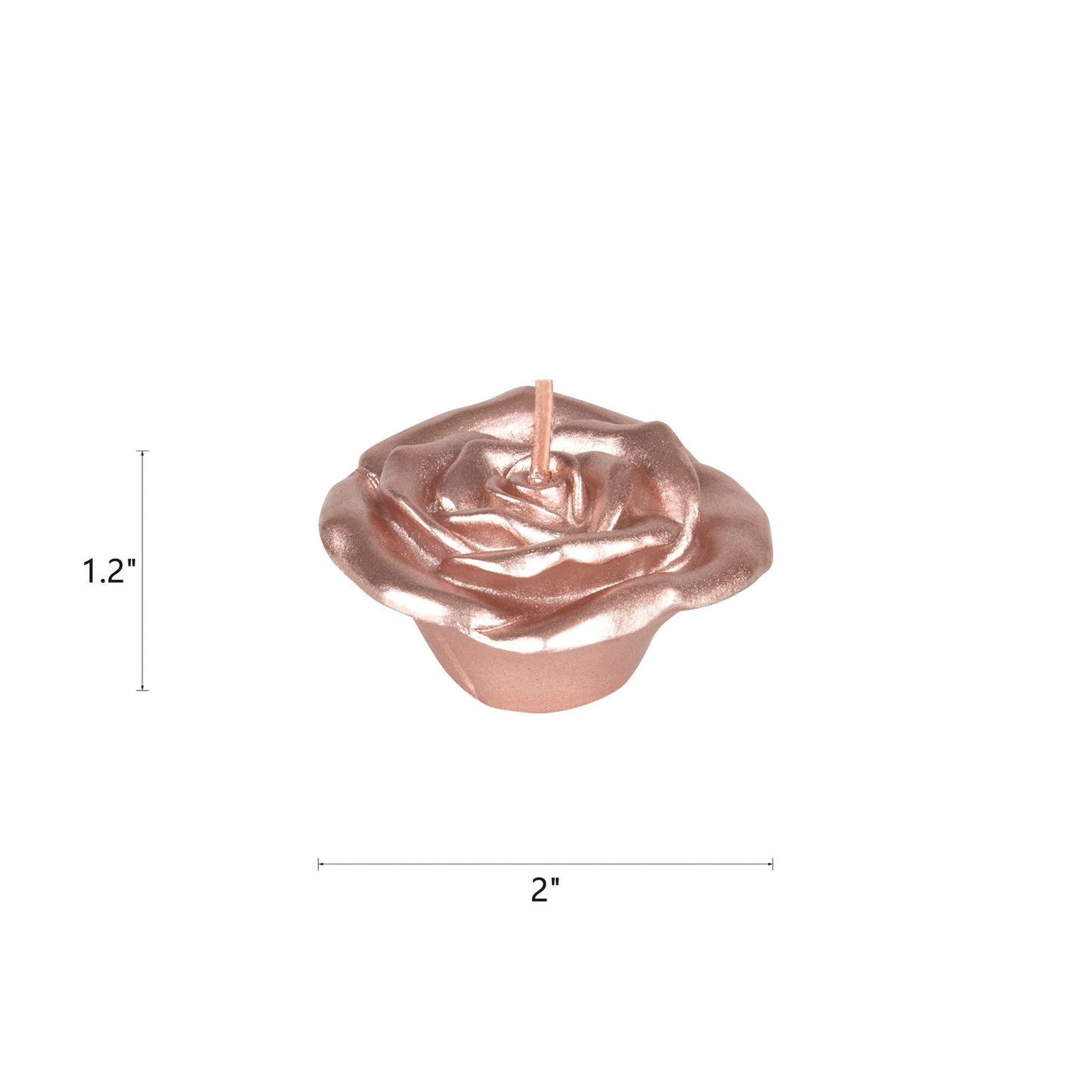 Mega Candles 4 pcs Unscented Rose Petals Flower Rose Gold Floating Candles, Hand Poured Wax Candle 2 Inch Diameter, Home Décor, Wedding Centerpieces, Holidays, Occasions, Events, Festivities
