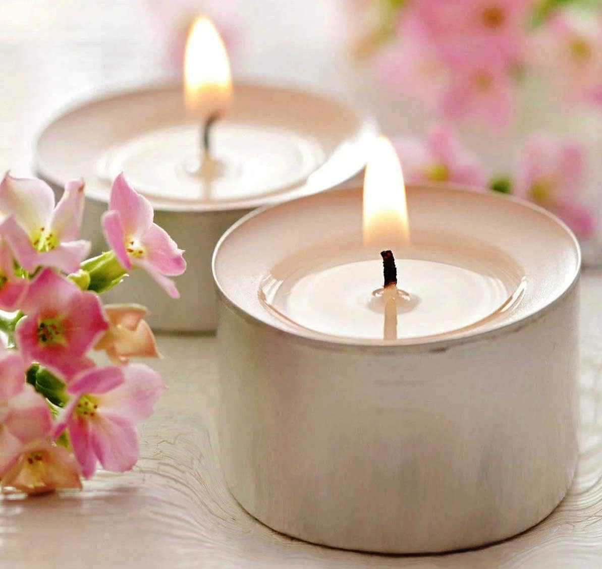 Unscented Tealight Candles, 100% Pure Wax, 9 Hour Burn Time, White, Pack of 100
