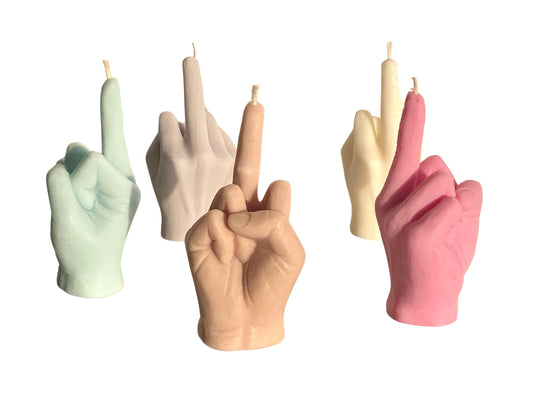 Middle Finger Candle, Homemade soy candle, Hand Fuck Candle, Teen Room Decor Candle, Funny Aeshetic Candle, Hippie Candle (White, GREEN TEA)
