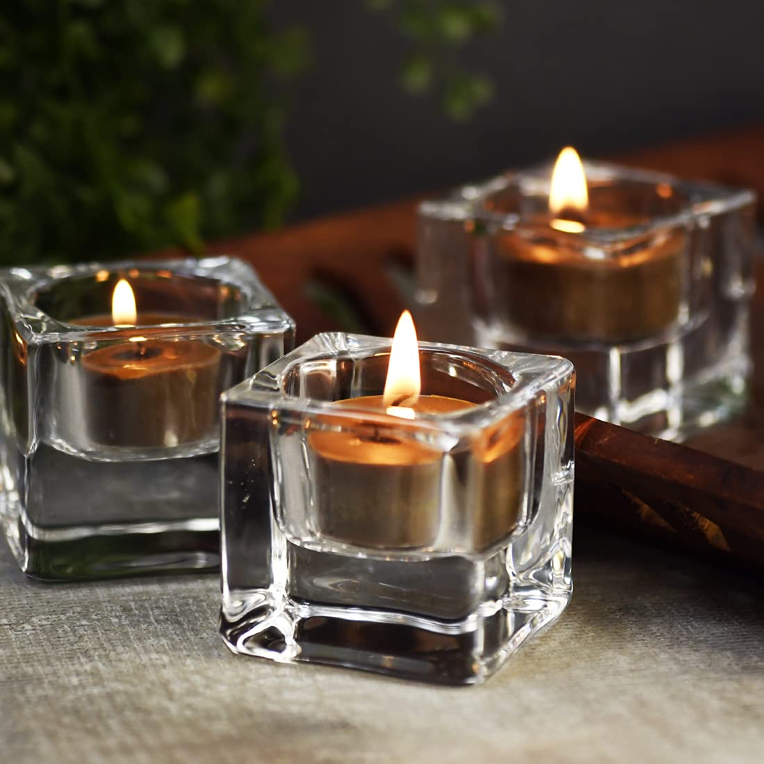 DEYBBY Scented Tealight Candles, Long Lasting Soywax Tea Candle Used for All of Holders|Clear Cup|24 Counts|Up to 4 Hour Burn Time|Coffee