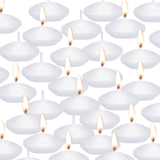 Floating Candles Centerpieces - 40 Pack 1.5 Inch Floating Candles for Centerpieces, Nice for Halloween, Christmas, Thanksgiving, New Year & More - Good for Home Decor & Centerpieces (White)