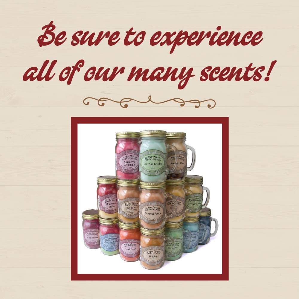Our Own Candle Company, Cinnamon Scented Mason Jar Candle, 100 Hour Burn Time, 13 Ounces
