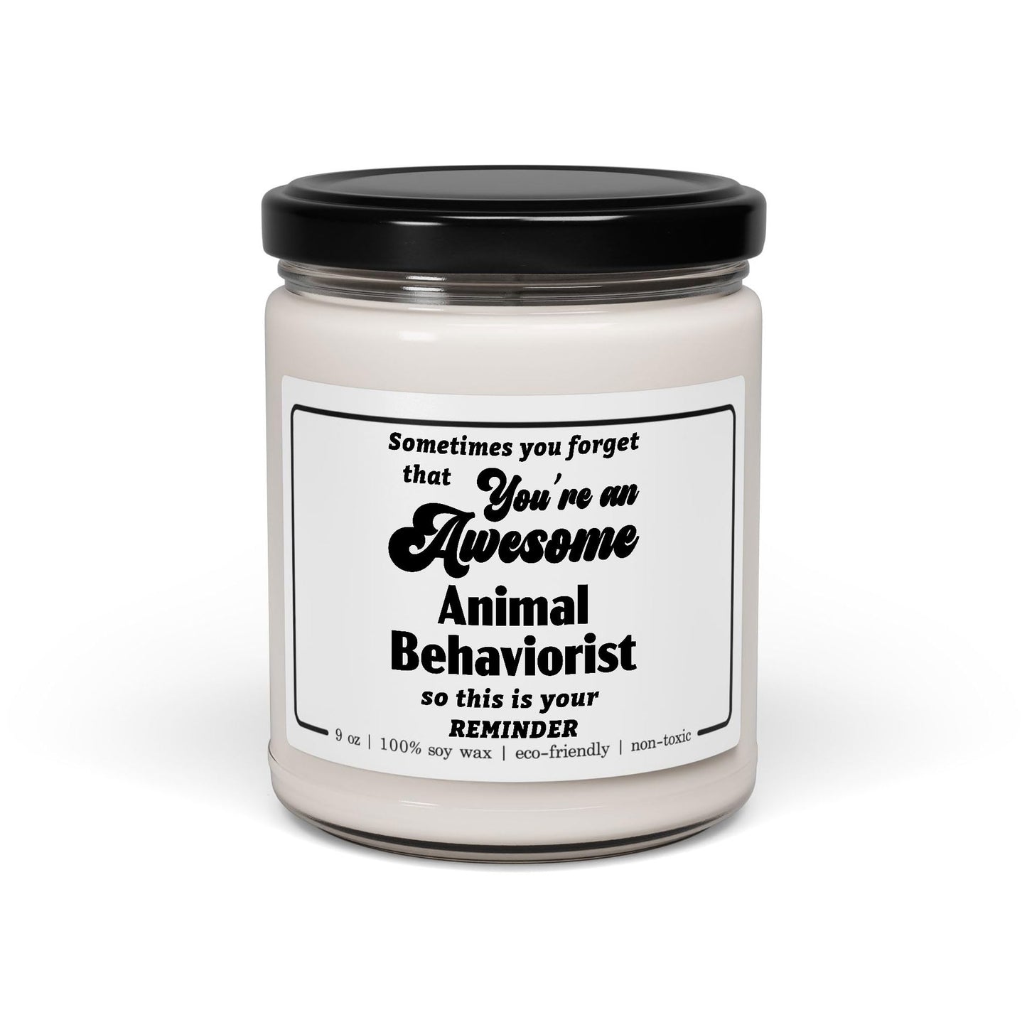 Animal Behaviorist Candle Gifts for Women Men - Appreciation Thank You Birthday Retirement Graduation - Animal Psychologist Staff Employee Boss - 9oz Soy Wax Cinnamon Vanilla Scent