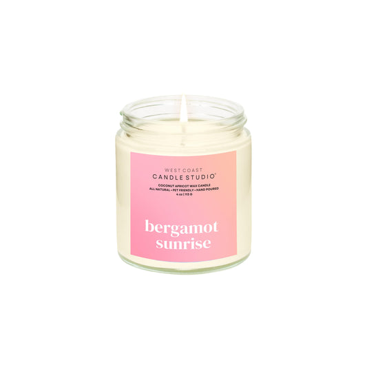 Pet Safe Candle for Dogs | Non Toxic Coconut Apricot Wax Candle | Clean Burning, Paraffin-Free | Pet Odor Eliminating Home Fragrance | Bergamot Sunrise | 4 oz