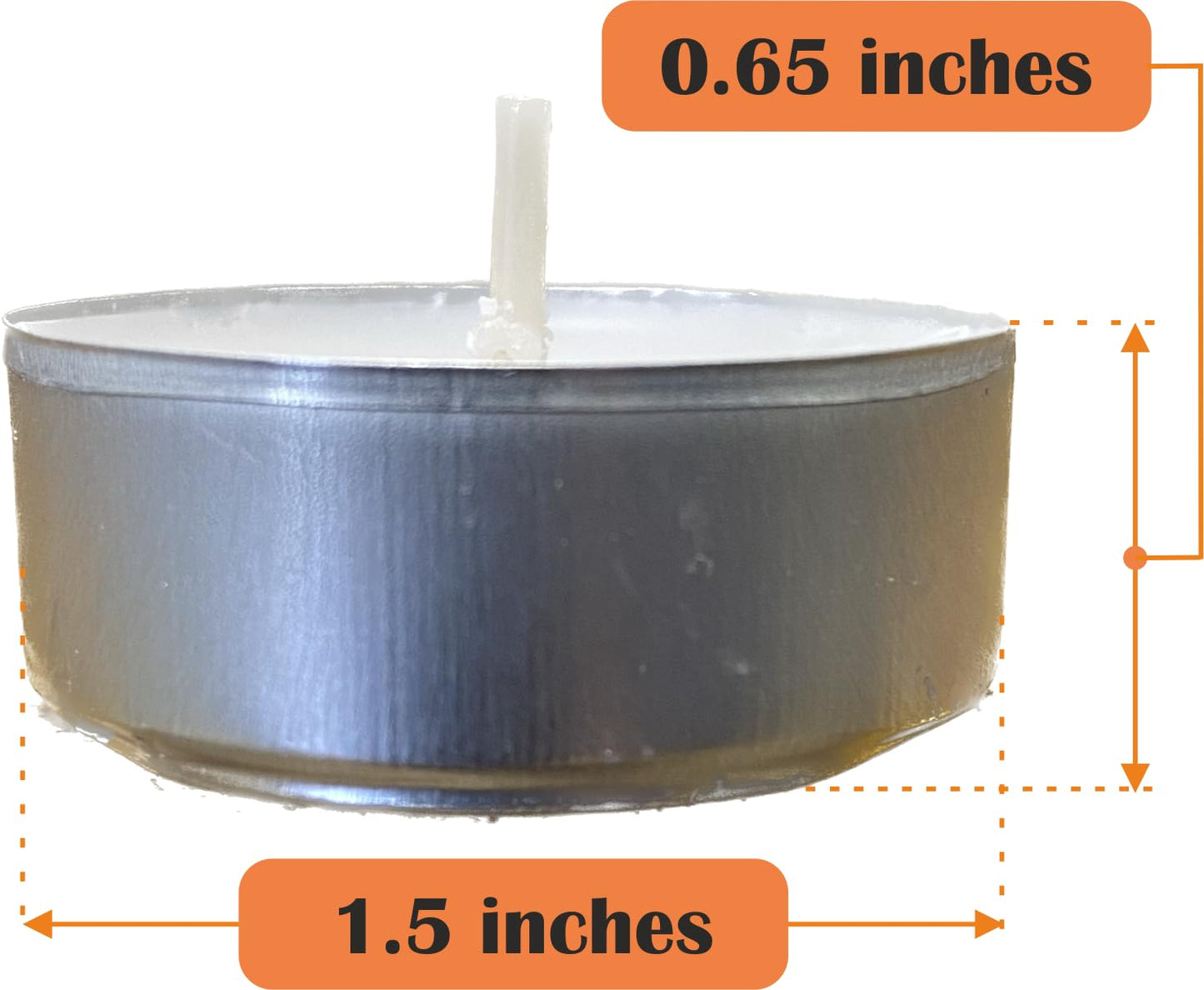 Generic Premium European Wax Tea Light Candles - Bulk Pack of 100 | Long-Lasting, Smokeless & Dripless | Ideal for Weddings, Romantic Nights & Home Decor (200 of Pack), White