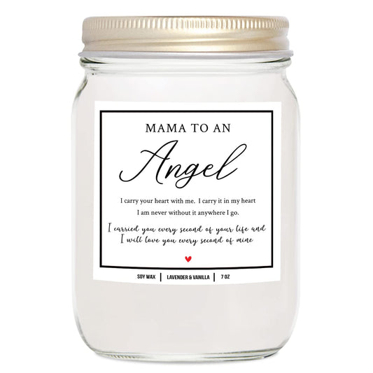 You Nique Designs Miscarriage Candle for Mothers, 7 Ounces, Loss of Baby Sympathy Gifts, Infant Loss Memorial Gifts, White All Natural Soy Vegan Aromatherapy Candles for Home (Lavender & Vanilla)