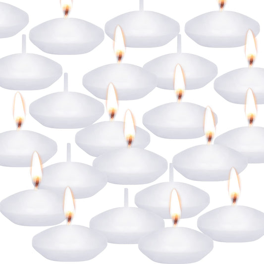 Floating Candles Centerpieces - 20 Pack 2 Inch Floating Candles for Centerpieces, Nice for Halloween, Christmas, Thanksgiving, New Year & More - Good for Home Decor & Centerpieces (White)