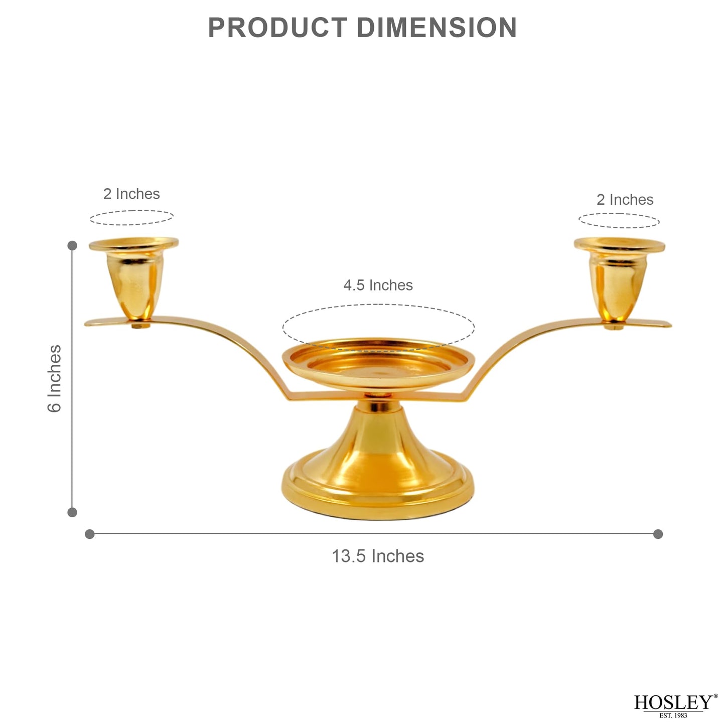 Hosley Gold Metal Unity Candle Holder Bundle with 11.5" High White Wedding Unity Candle Set, Great for Weddings Party Special Events and Emergency Lighting