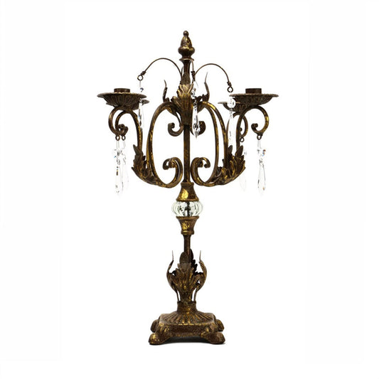 cfycfy987 Candelabra European Style Rural Retro Old Candlestick Ornaments Metal Four-Head Candle Holder Table Decoration Candle Sticks Holder