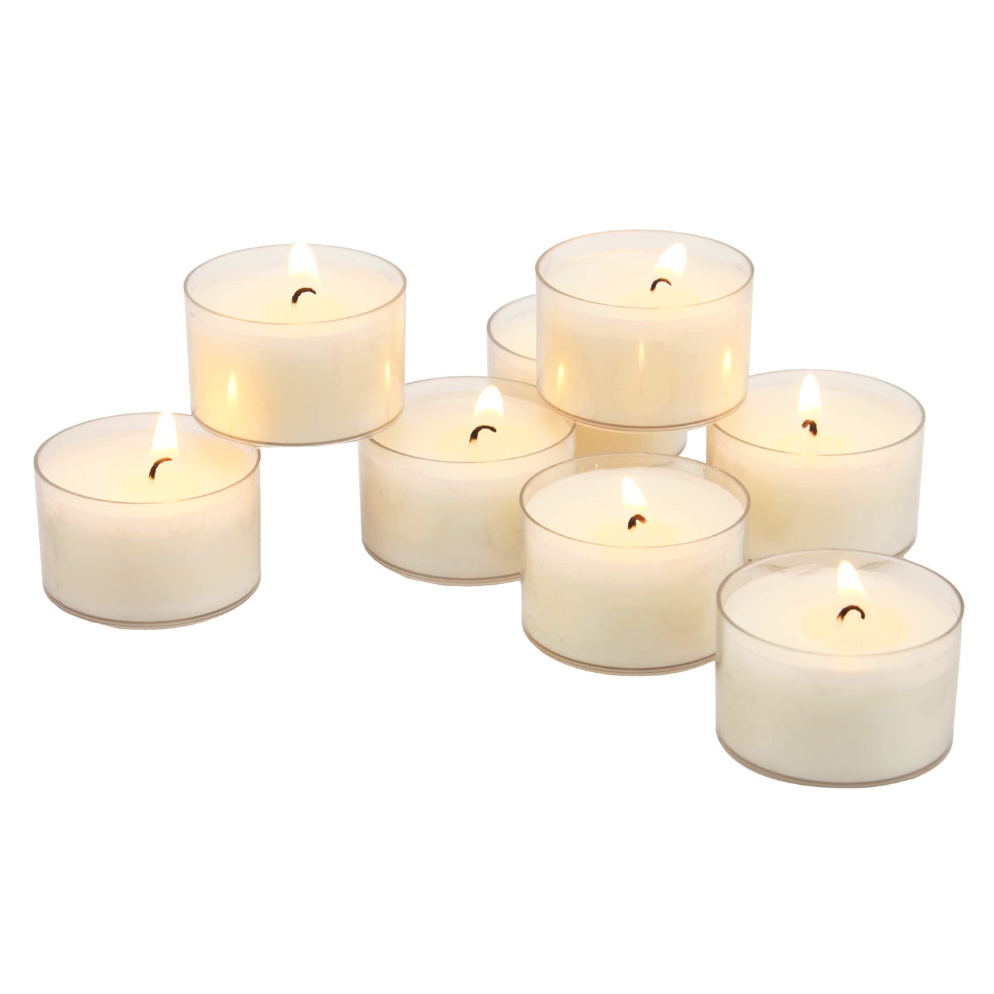 Stonebriar 200 Pack 8 Hour and 192 Pack 6-7 Hour Unscented Extended Burn Time Tea Light Candles