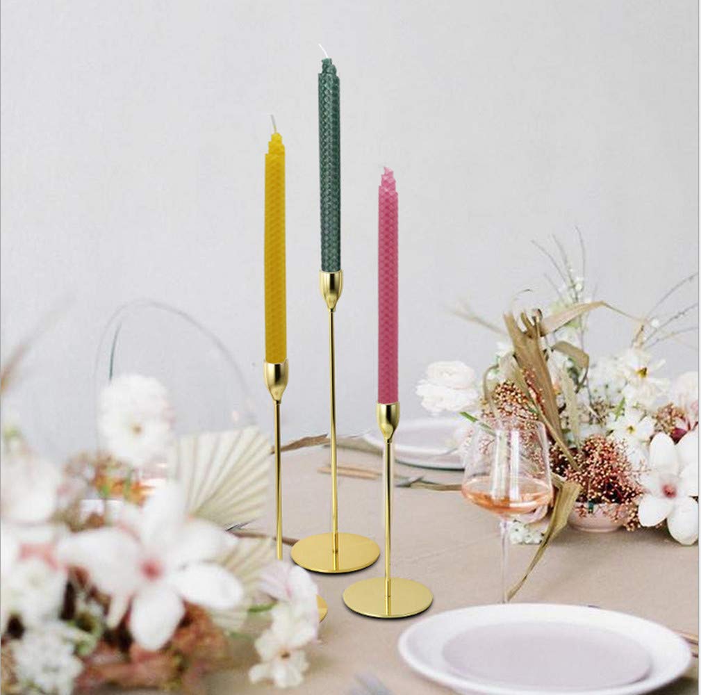 XIANGZHU Set of 14 Beeswax Handmade Taper Candles, 9 Inch Smokeless Dripless Wax Candles, Beeswax Candle for Home Gift Ideas, Long Candle Sticks for Wedding,Dinner