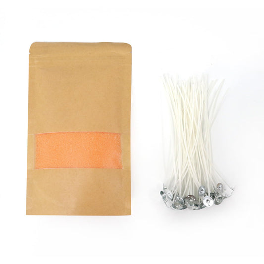 PHYMAT 3.5oz Pearled Candle, 10 Color Candle Sand with 50pcs Wicks, Refillable Sand Candle Wax Kit for DIY Handmade Candles Making, Wedding, Party Decor