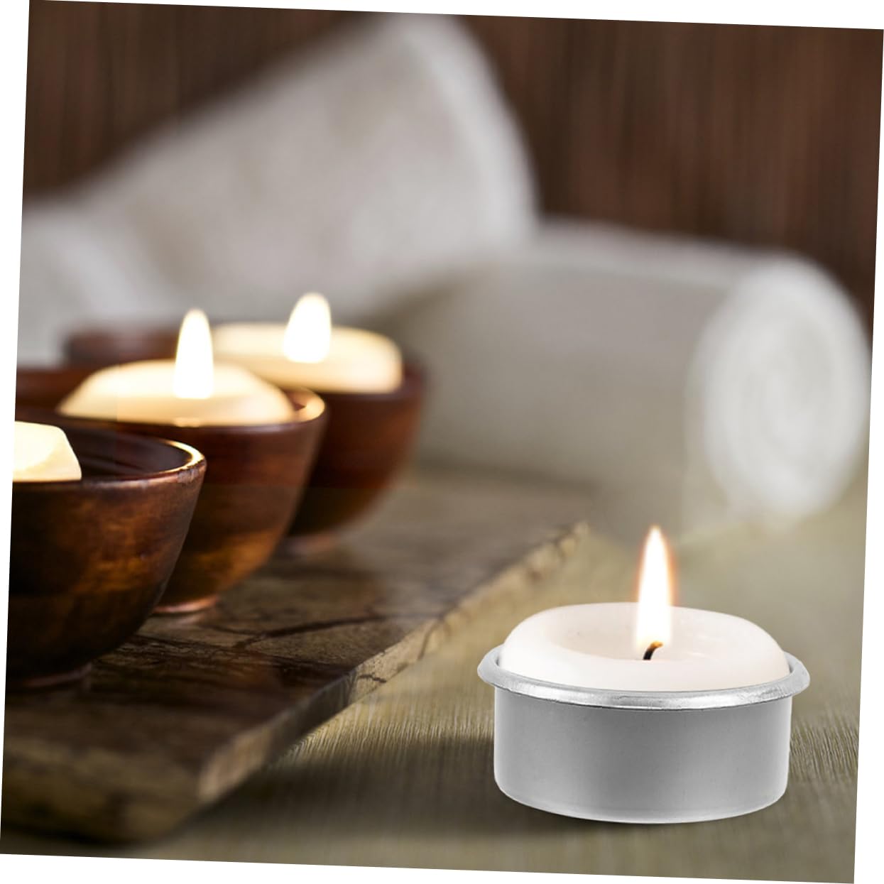 PLAFOPE 15pcs Metal Candle Tins DIY Tea Light Containers for Home Decor Essential Oil Burning and Aromatherapy Sturdy Construction Minimalist Design