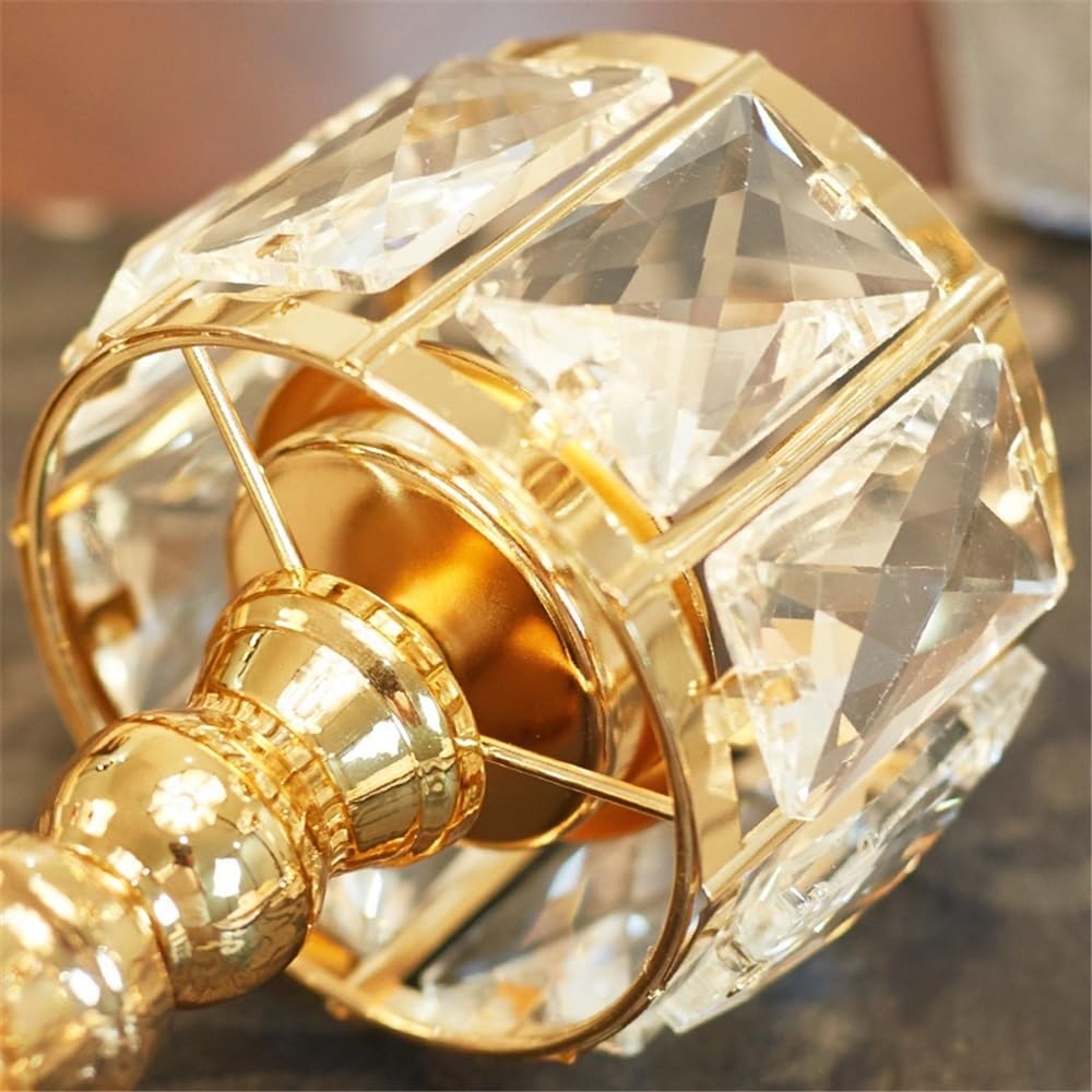 Candlestick Holders 3 Pcs Simple Iron Glass Candlestick Modern Table Decoration Ornaments Candle Holder Candle Holders(Gold)