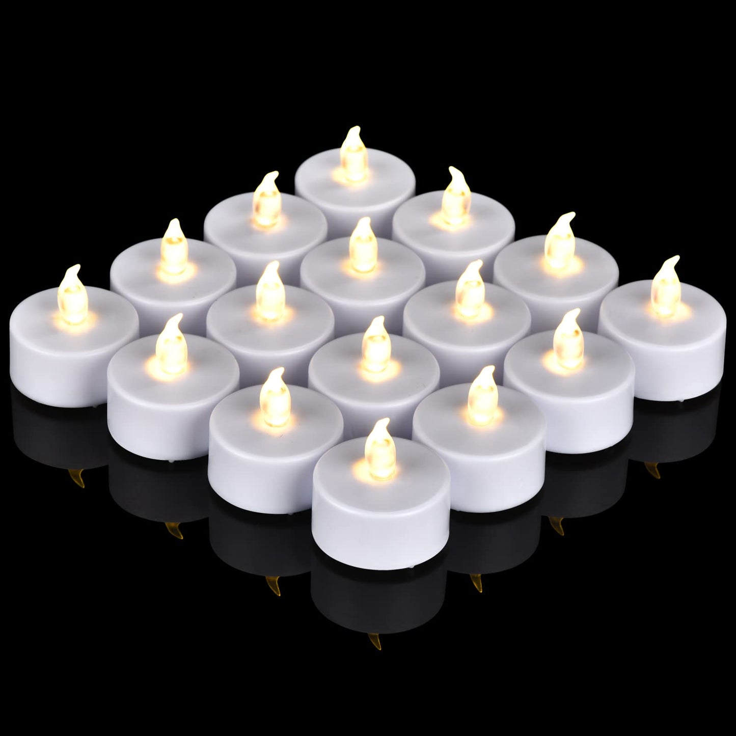 Paichi Flameless Tea Lights Candles, LED Battery Operated Electric Votive Fake Candles Realistic Flickering and 200+ Hours Long Lasting Bright for Celebrations Festivals (100 Pack, White)