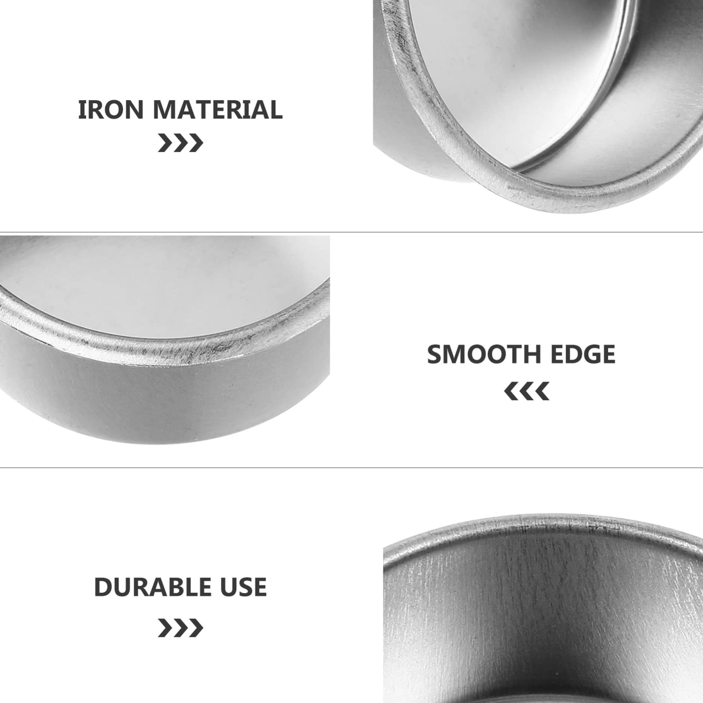 Uonlytech 20Pcs Tea Light Tins Cups Metal Tea Light Case Containers Empty Scented Candle Cup DIY Tealight Candle Holders for Christmas Wedding Table Decoration