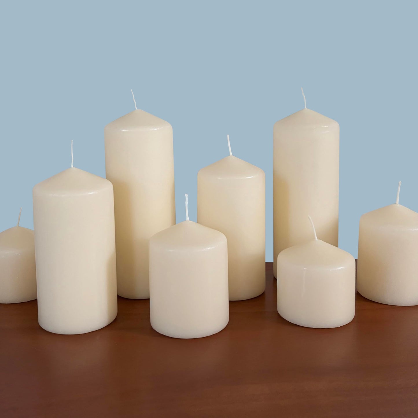 Stonebriar Unscented Pillar Candles – 18 Hour Burn Time, Long-Lasting Wax Candles for Weddings, Holidays, Home Décor & Special Events, Pack of 6, Ivory, 3" x 3"