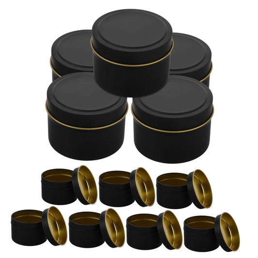 NUOBESTY 12pcs Vintage Candle Tins with Lids Matte Candle Jars for Crafting Storage and Home Decor Tinplate Containers for Jewelry and More