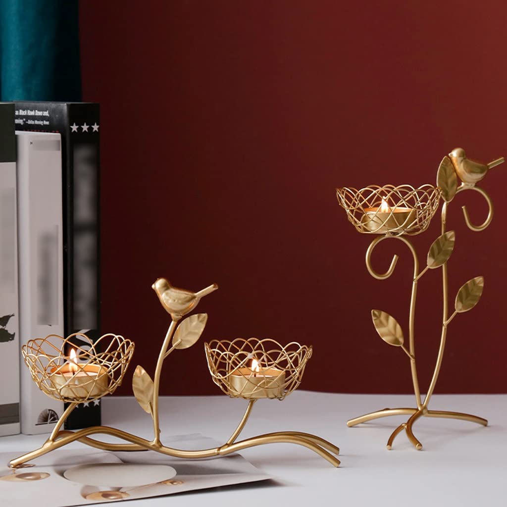 Candlestick Holders Iron Bird Candlestick Decoration Creative Table Candlestick Home Romantic Candlelight Dinner Props Candle Holders (Size : B)