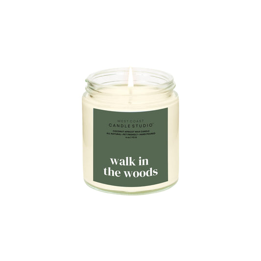 Pet Safe Candle for Dogs | Non Toxic Coconut Apricot Wax Candle | Clean Burning, Paraffin-Free | Pet Odor Eliminating Home Fragrance | Walk in the Woods | 4 oz