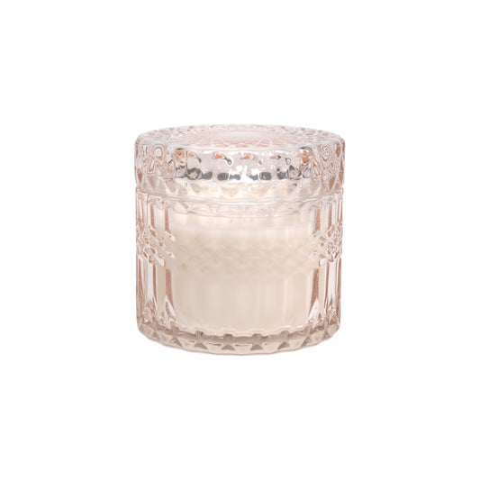 LEOBEN CO – Jasmine Santal Scented Candle – 6oz, Prism Collection Design – 35 hr Burn Time – Poured in California Using Vegan Soy Wax and Essential Oils – Made in Small Batches