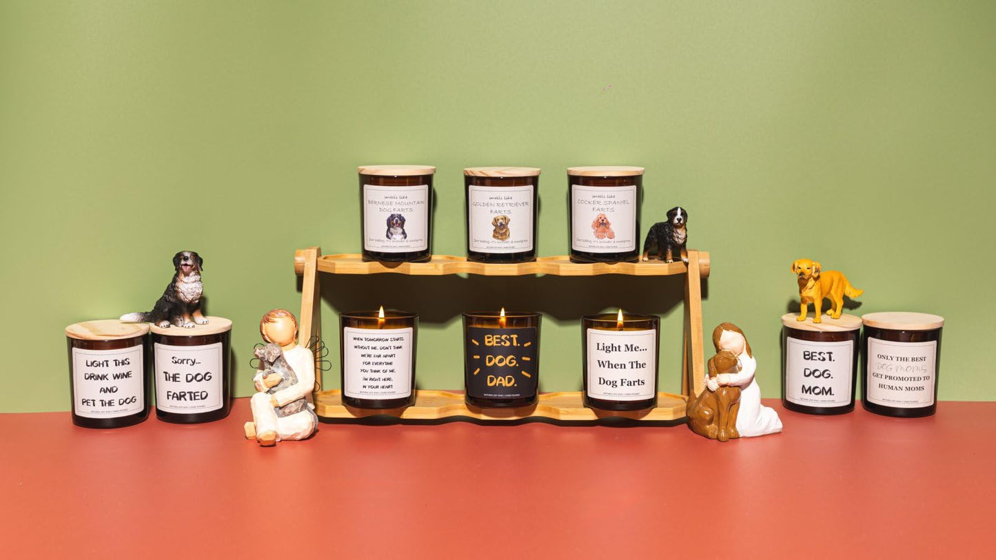 Cocker Spaniel Gifts & Decor, Dog Mom Gifts, Smells Like Cocker Spaniel Farts Candle - Lavender & Eucalyptus, Crafted by Natural Soy Wax & Natural Essential Oils