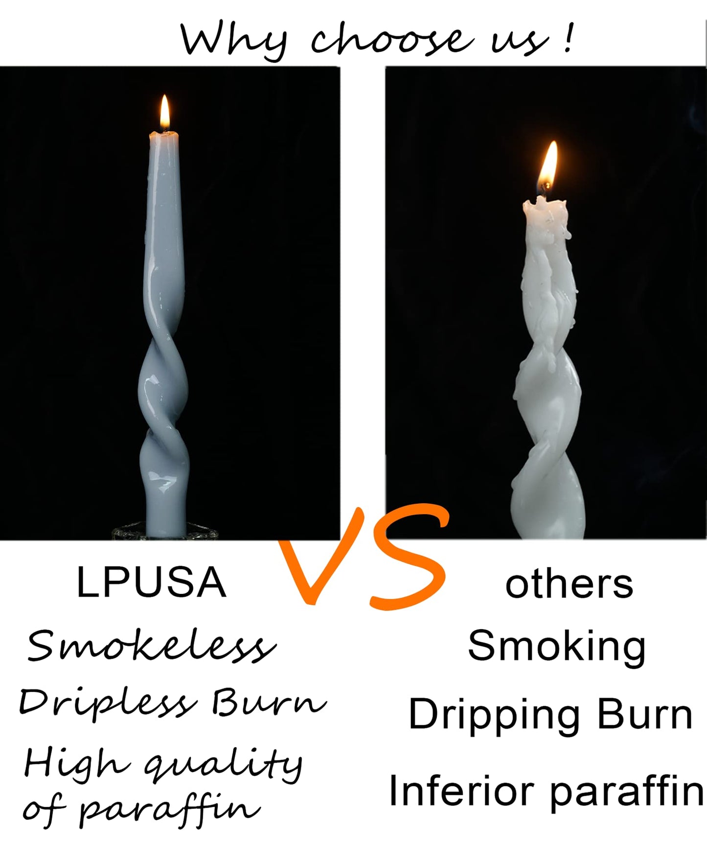 LPUSA Spiral Taper Candles Gradient Pink Twisted Candle Conical Stick Candles for Holiday Wedding Party Wax Unscented Dinner Candle Dripless,Christmas Gift H 10 Inch, 4pcs（Gradient Pink-B）