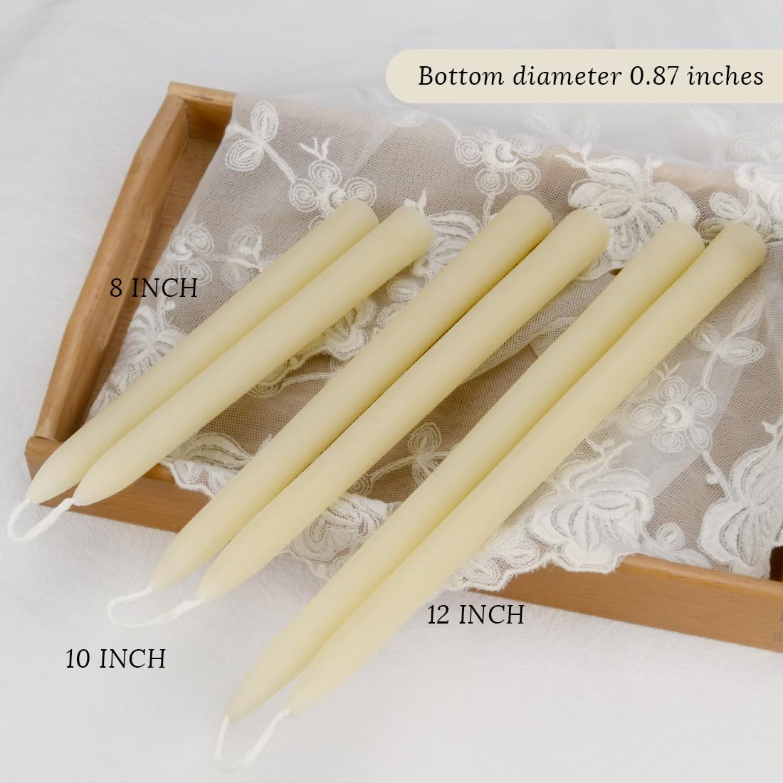 4 pcs Candles + 6 Candlestick Holders