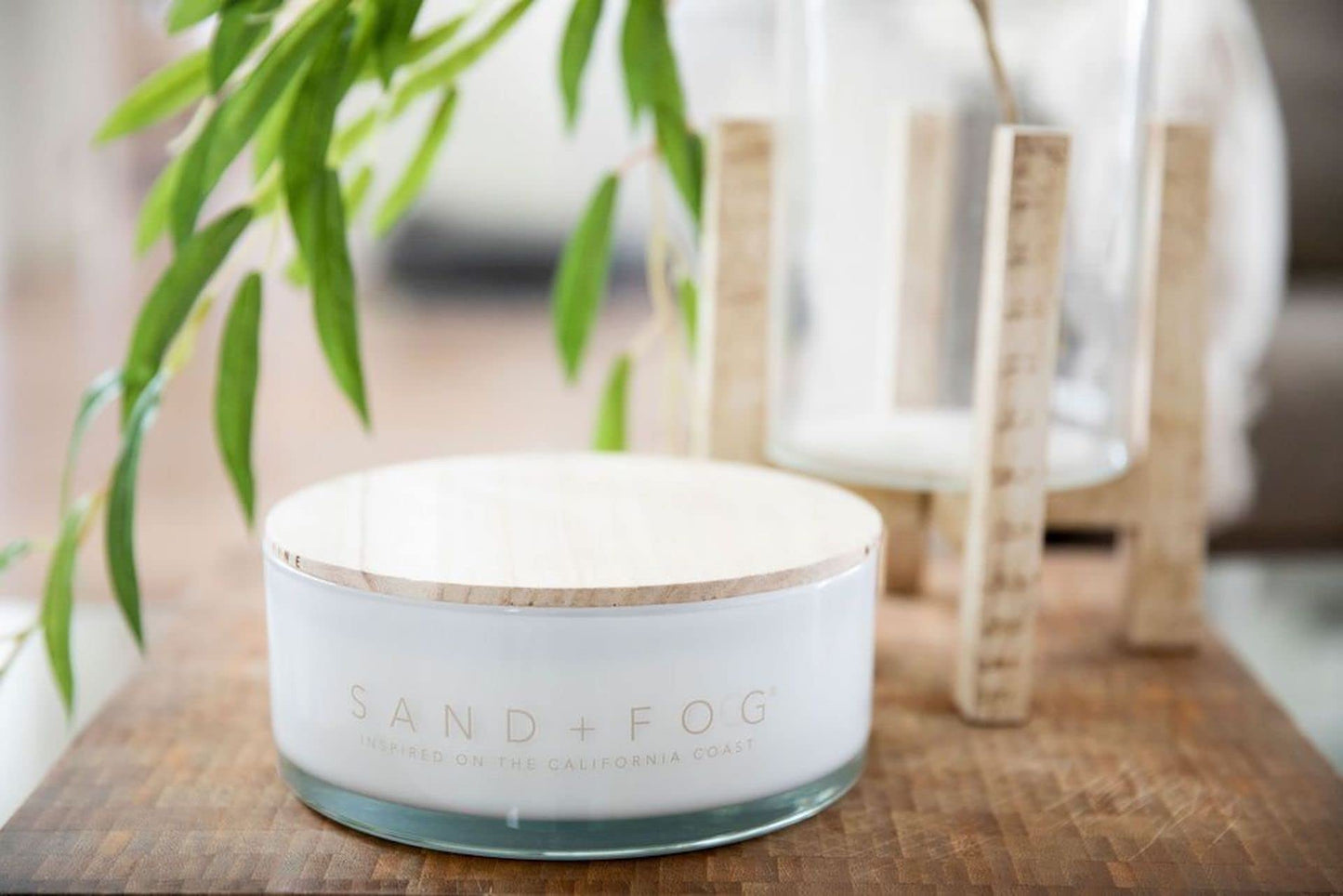 Sand + Fog Scented Candle - White Vanilla - Additional Scents and Sizes – 100% Cotton Lead-Free Wick - Luxury Air Freshening Jar Candles - Perfect Home Décor for Your Cocktail Table – 34 oz