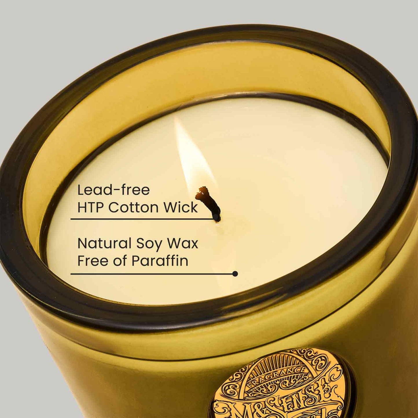 M&SENSE Natural Soy Candle | Forest Cabin & Green | 9.2 oz, 50H Burn Time | Luxury Scented Candle for Relaxation, Gifting, Home Décor | Ideal for Bedroom, Office, Party Ambiance