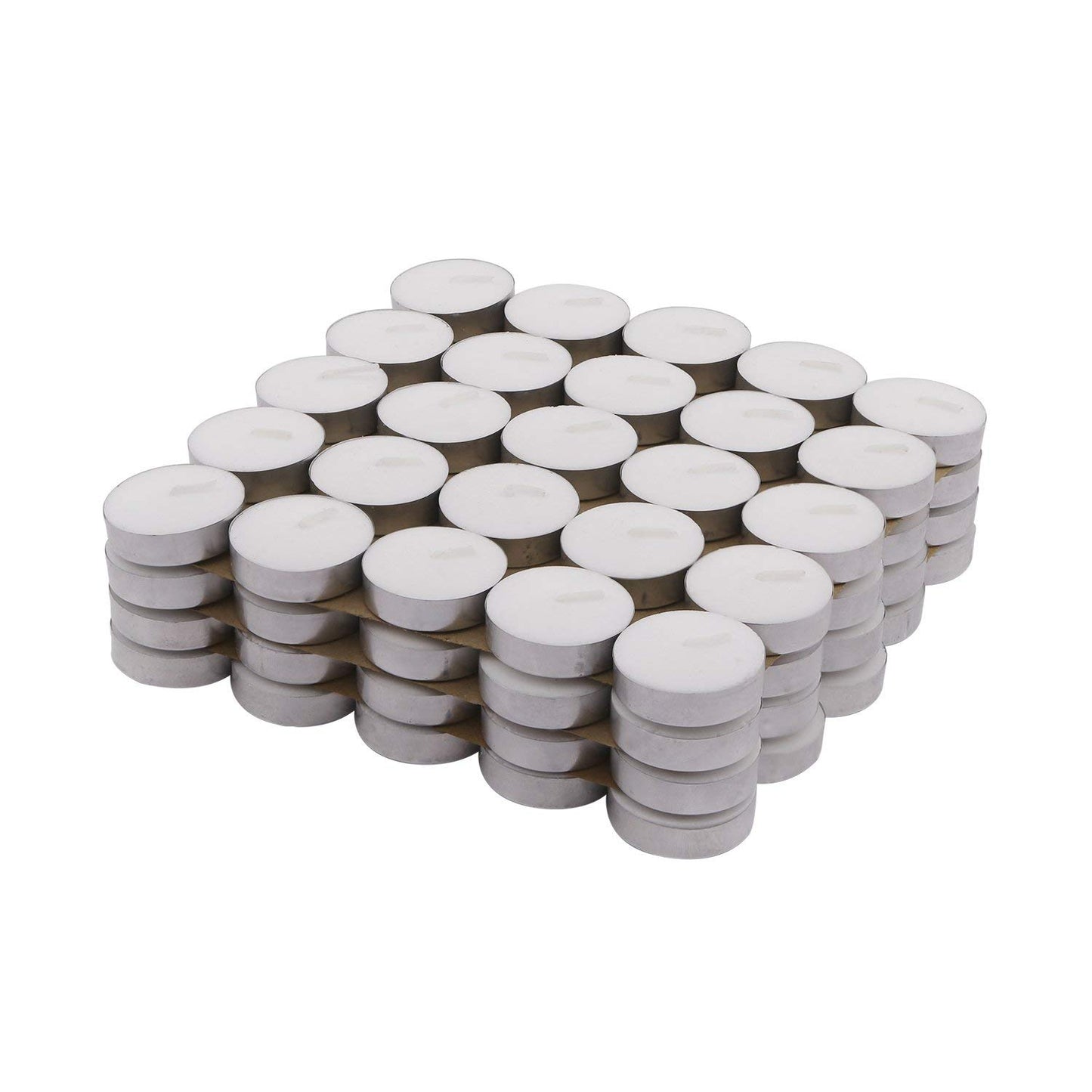 Wax Unscented Tealight Candles Pack of 100 for Diwali Decoration | Long Burning | Smokeless | Candles for Home Decor, Offices, Dining & Special Occasions (Pack of 100 White)
