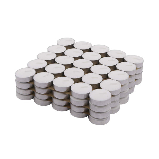 Wax Unscented Tealight Candles Pack of 100 for Diwali Decoration | Long Burning | Smokeless | Candles for Home Decor, Offices, Dining & Special Occasions (Pack of 100 Multicolor)