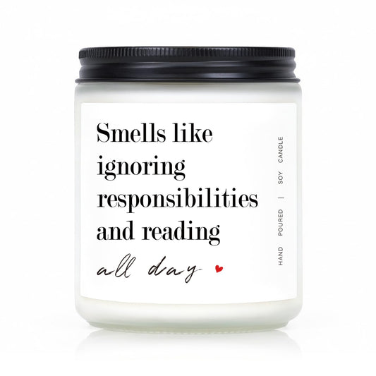 Book Lover Gifts for Women Men Readers - Bookish Gifts for Reading All Day - Book Accessories for Reading Lovers - Scented Candles for Bookish(7OZ)