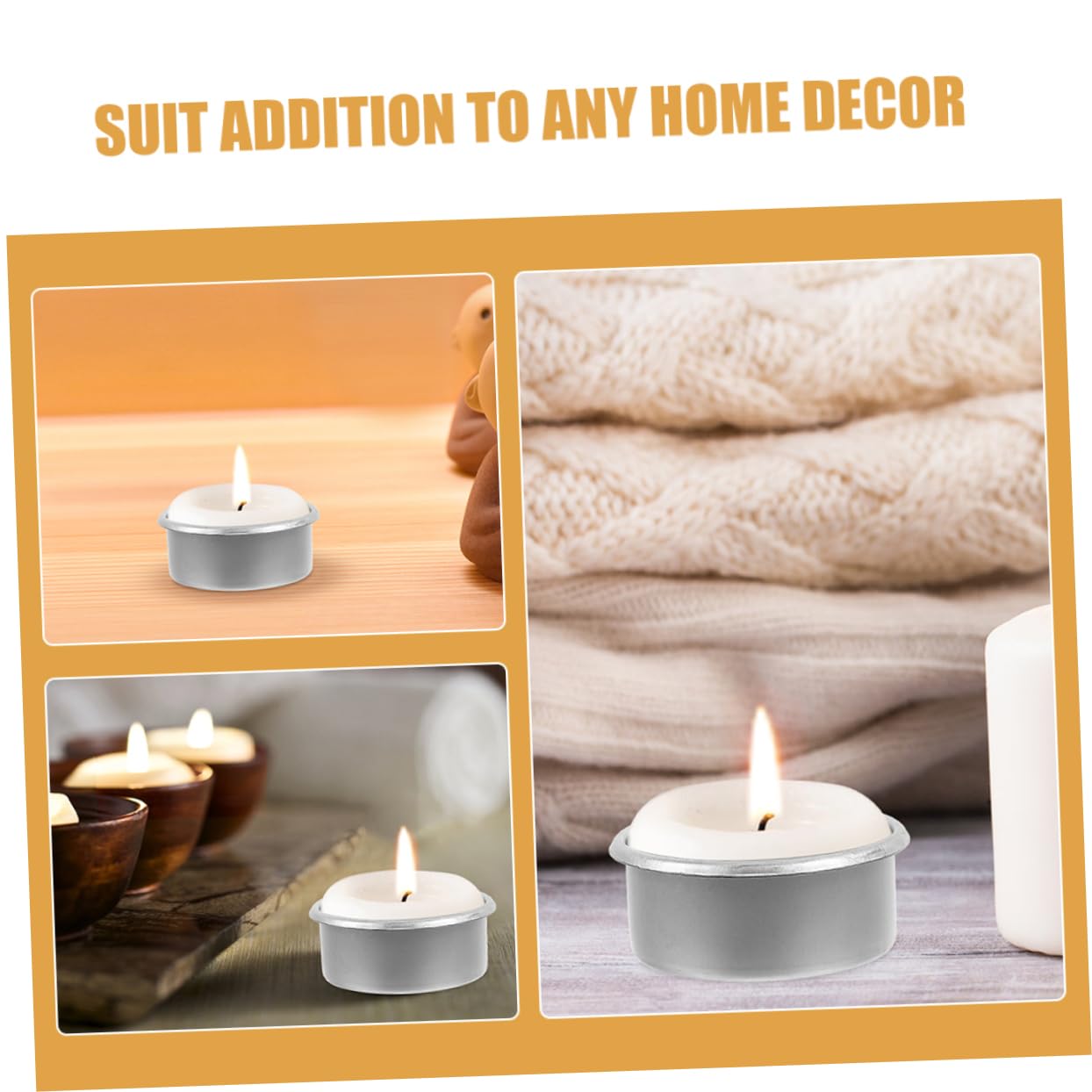 LALAFINA 15pcs Modern Minimalist Metal Candle Holder Cups DIY Tea Light Containers Essential Oil Warmer
