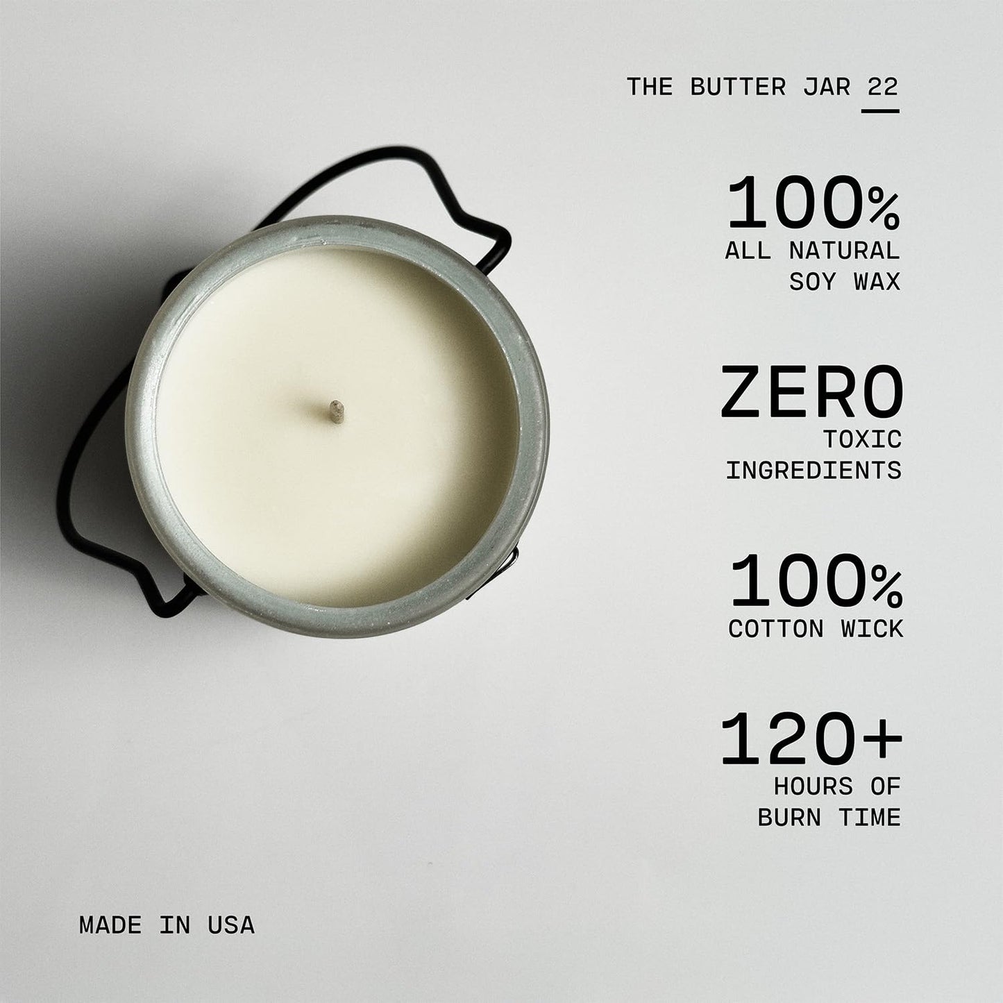 Milkhouse Candle Company Barn Dance Soy Candle - Bergamot | Patchouli Leaves | Sandalwood Scented - 22 oz Butter Jar with Lid, 120+ Hour Burn Time, Made in the USA