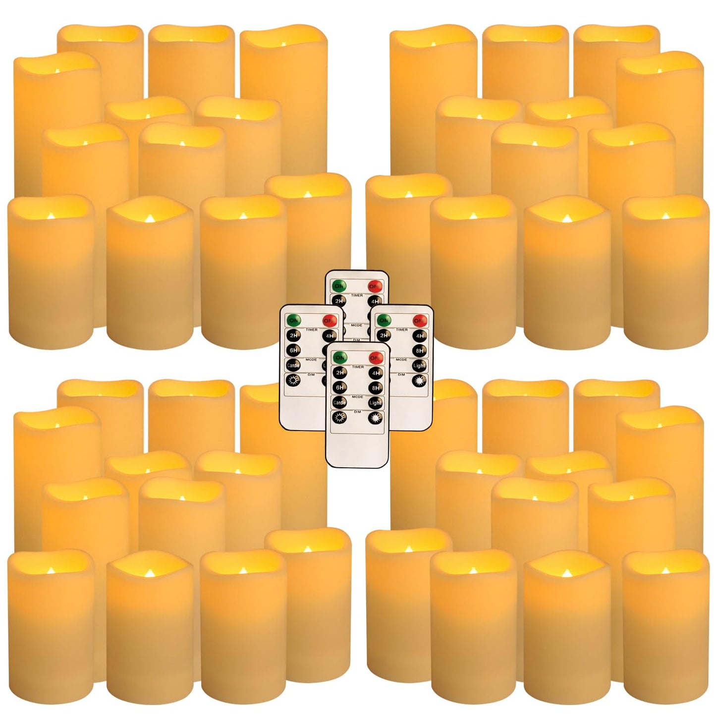 Grcdoyvl LED Candles 48Pack,Flickering Flameless Design,Operated by Remote with Timer FunctionGreat for Aniversary,Halloween and Christmas