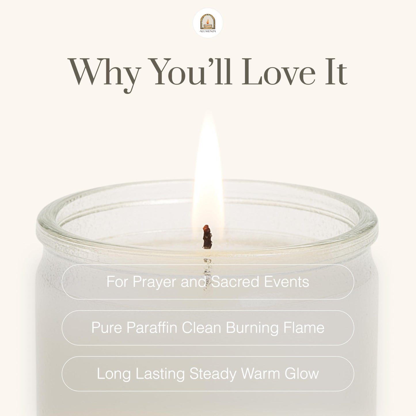 Alumenza Bulk 6 Pack White 7 Day Candles in Glass Jar – Paraffin Wax, Clean Burning Unscented | Vela Blancas Devotional Prayer Pillar Candle for Home, Memoria, Spells, Long Lasting