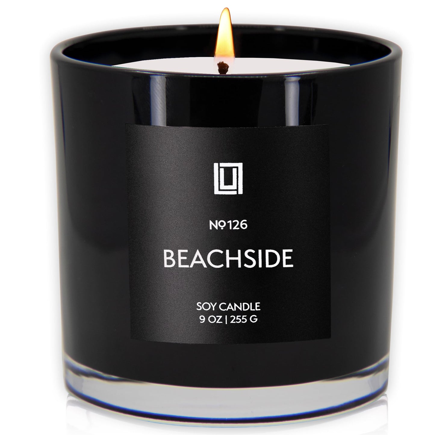 Lulu Candles | Beachside | Smells Fresh & Clean | Luxury Scented Soy Jar Candle | Hand Poured in The USA | Highly Scented Long Lasting (9 Oz.)