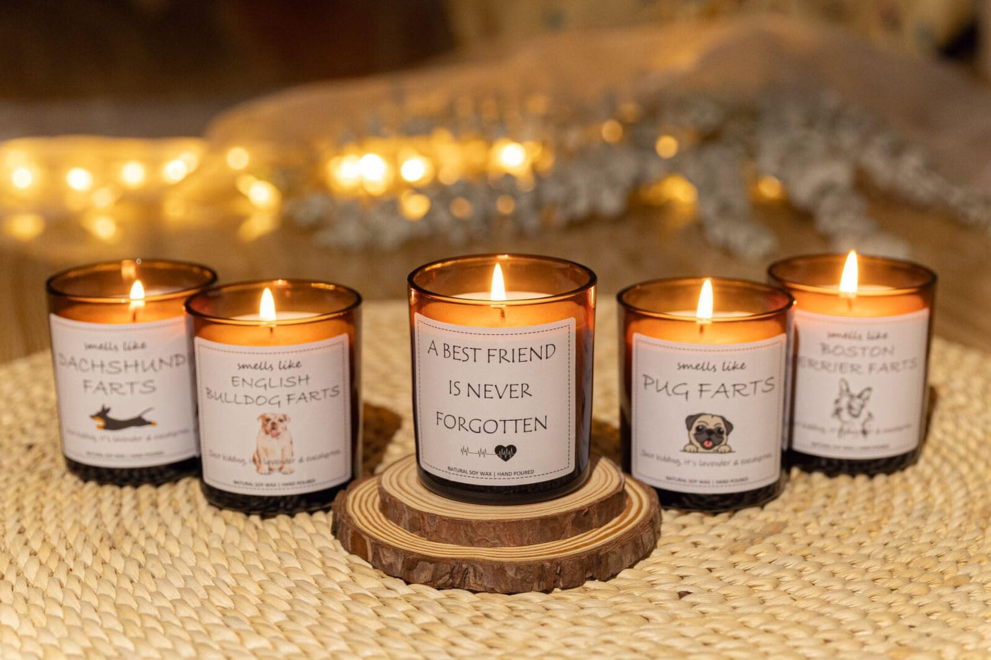 English Bulldog Gifts & Decor, Gifts for Dog Lovers, Smells Like English Bulldog Farts Candle - Lavender & Eucalyptus, Crafted by Natural Soy Wax & Natural Essential Oils