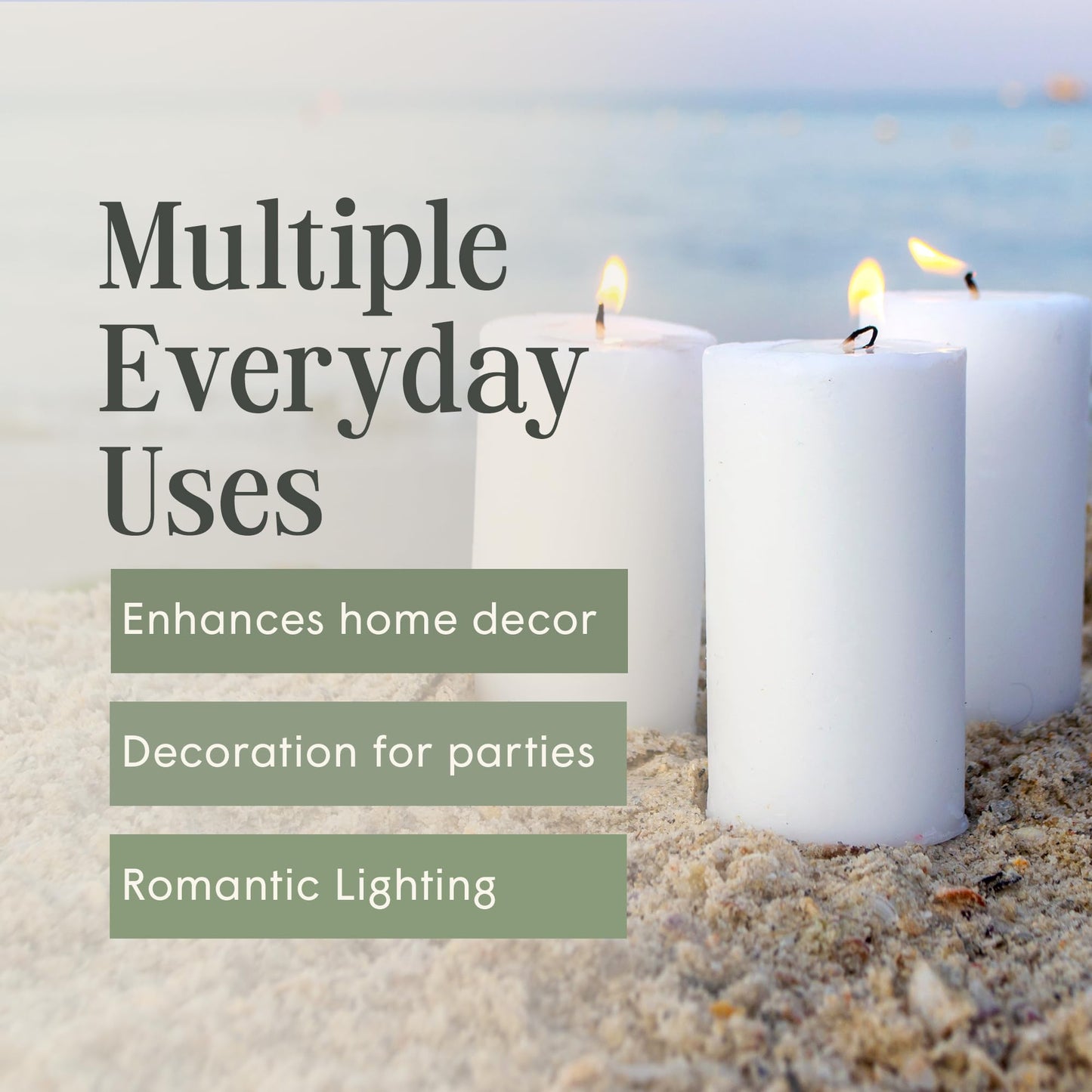 Mister Candle Citronella Candle, Ideal for Indoor & Outdoor Use, 4” x 6” Tall Pillar Candle, Hand Poured, Premium Wax & Dripless, 130 Hour Burn Time