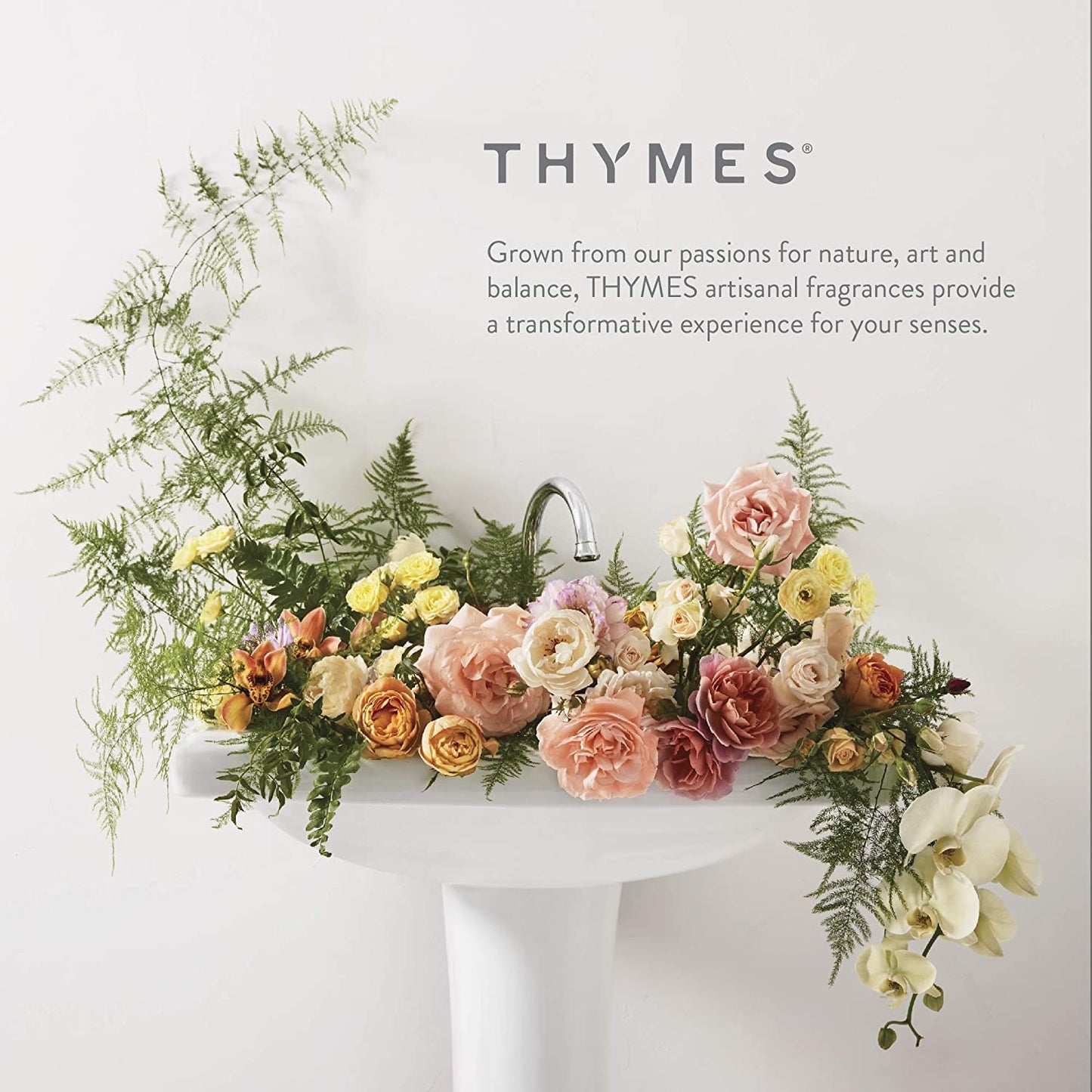 Thymes Aromatic Jar Candle - Sienna Sage Scented Candle for a Warm Home Fragrance - Notes of Palo Santo Wood, Clary Sage, and Amber - Matte White Candles (7.5 oz)
