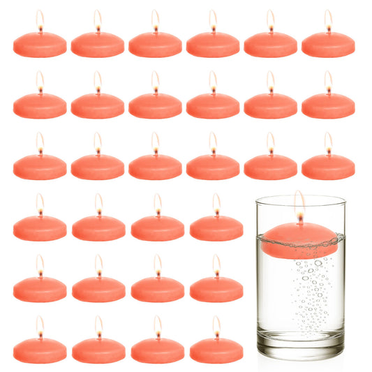 Floating Candles Centerpieces - 20 Pack 2 Inch Floating Candles for Centerpieces, Nice for Halloween, Christmas, Thanksgiving, New Year & More - Good for Home Decor & Centerpieces (Orange)
