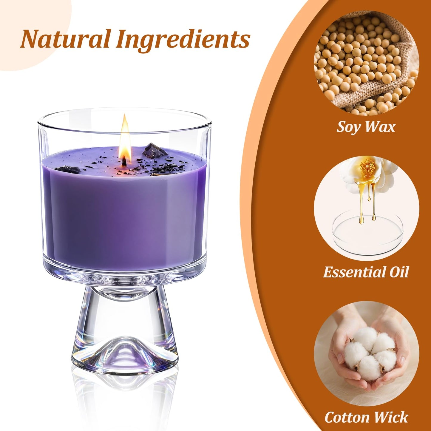 Graduation Gift for Women – Natural Soy Candle, 48-Hour Long Burning Aromatherapy with Rose & Healing Crystals, Gift for Mom, Bridesmaid, Birthday, Valentine, Housewarming (Rose Scented)