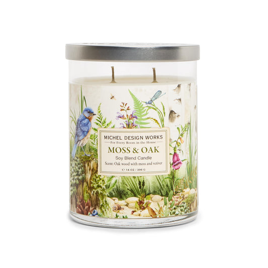 Michel Design Works Moss & Oak Medium Tumbler Candle, 14 Ounce