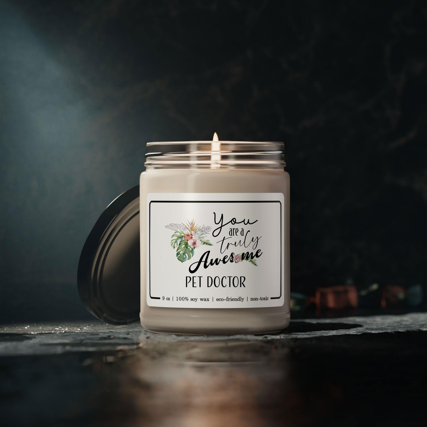 You are a Truly Awesome Pet Doctor Candle Gifts for Veterinarian Animal Doctor Employee - 9oz Cinnamon Vanilla Scent - Birthday, Retirement, Thank You Gifts for Men, Women