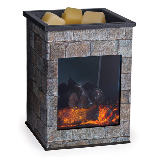 Candle Warmers ETC. Illumination Fragrance Warmer- Light-Up Warmer for Warming Scented Candle Wax Melts and Tarts or to Freshen Room, Grey Hearthstone