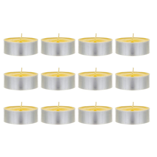 Mega Candles 12 pcs Scented Mega Tea Lights Citronella Candles, Hand Poured Paraffin Wax Candle 8 Hours, Indoor & Outdoor Use, Camping, Festivities, Events, Party Usage, Patio, Barbecue BBQ, Picnics