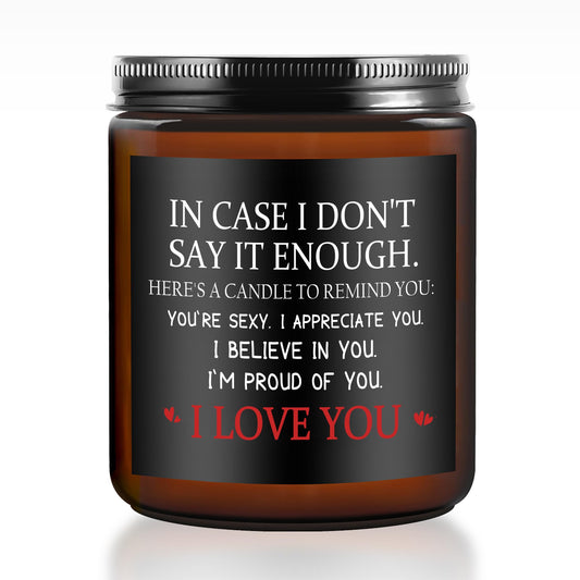 MOASITN Valentines Day, Birthday, Anniversary Candle for Men, Women, Unique & Funny I Love You Couples Candles for Her Him, Boyfriend, Girlfriend, Lavender Scented Candle Candles for Husband Wife